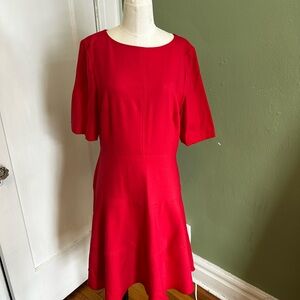 Boden Vibrant Red Midi Dress 12R